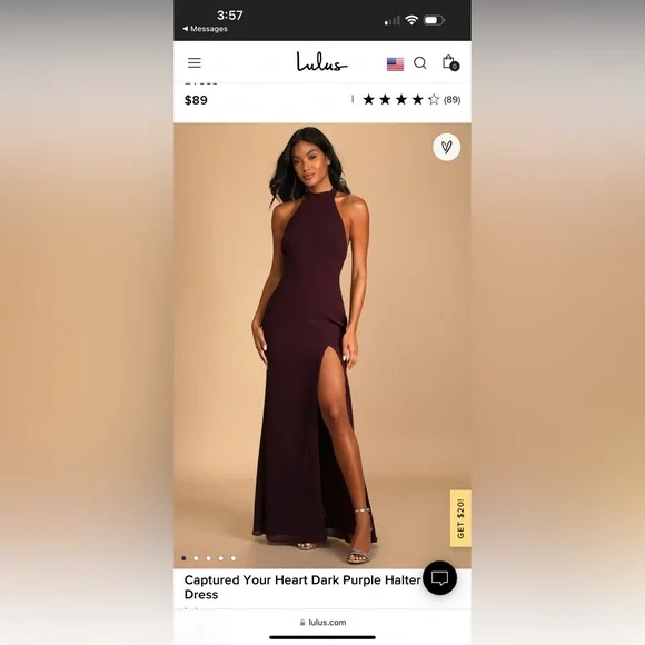Lulus | Dresses | Lulu Captured Your Heart Dark Purple Halter Dress |  Poshmark